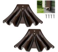 CYRENT Rainwater Diverter For Downspout Elbows 3x4 & 2x3 Inch, Designed To Guard Foundations By Spreading And Redirecting Water Flow(Brown)