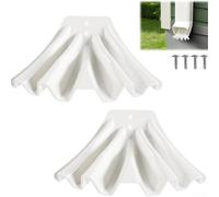 CYRENT Rainwater Diverter For Downspout Elbows 3x4 & 2x3 Inch, Designed To Guard Foundations By Spreading And Redirecting Water Flow(White)