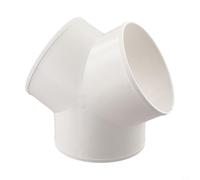 CYRENT Round Ventilation Pipe Connections Adapter Y Piece Reduction Holder for 150mm Hoses Indoor Air Quality Exhaust Fan Dryer Vent(Y type 150mm)