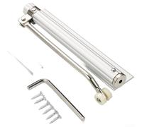 CYRENT Self Closing Automatic Door Closer For Household Use, Aluminum Alloy Build, Adjustable Tension Control, Works On Left And Right Handed Doors With Silent Buffer Mechanism(Porcelain White)