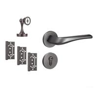 CYRENT Silent Magnetic Door Handle With Split Lock And Automatic Tongue Absorption, Constructed From Space Aluminum For Durable For Interior Wooden Door Use(P)