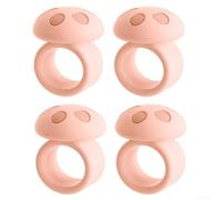 CYRENT Silicone Door Handle Stopper Pads 4 Pack Self-Adhesive Door Knob Wall Protector Bumper Silent Cushion For Wall And Door Anti Collision Bedroom Entryway(Pink)