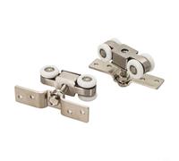 CYRENT Sliding Door Track Stainless Steel Hanging Rail Mute Push Pull Smooth Guide Space Saving for Wooden Glass Panel Bathroom Office Closet Home Easy Install