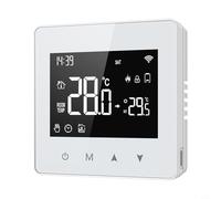 CYRENT Smart Thermostat Programmable for ZigBee Battery Operated Touchscreen Weekly Schedule App Control Voice Compatible for Home Office Energy Efficient Heating Control