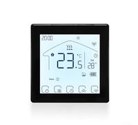 CYRENT Smart Thermostat, WiFi Thermostat Programmable Mounted on the Wall For Combi Boiler, LCD Touch Screen,Energy-Saving Mode & DIY Wall Mount Installation (GA-BLACK)