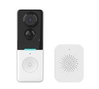 CYRENT Smart WiFi Video Doorbell, 1MP HD PIR Human Detection, Mobile Phone Remote Viewing Two-Way Intercom Low Light Technology for Door Entry