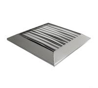 CYRENT Stainless Steel External Louver Vent 100/150mm Square Wall Duct Grill Exhaust Weatherproof Outdoor Ventilation(150mm)