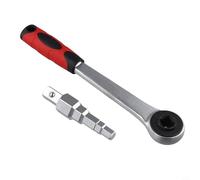 CYRENT Stepped Radiator Spanner with Reversible Ratchet Handle Carbon Steel 10mm to 21mm for Heating Valves Nipples Auto Repair Tool(A)
