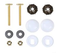 CYRENT Toilet Flange Repair Kit with Wax Ring Stainless Steel Fixing Screws Lock Anchor Bolts Complete Bathroom Installation Set(Toilet anchor screws A)