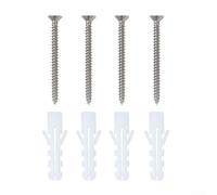CYRENT Toilet Flange Repair Kit with Wax Ring Stainless Steel Fixing Screws Lock Anchor Bolts Complete Bathroom Installation Set(Fixing screws)
