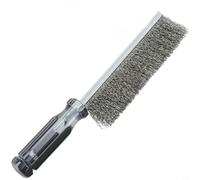 CYRENT Wire Brush Set, Straight & Bent Handle for Welding & BBQ Cleaning | Includes for one straight and one bent brush for different angles. The stiff bristles scrub grills, welds, and machinery.