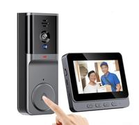 CYRENT Wireless Video Doorbell With Display No WiFi Needed, 2 Way Audio, 1080P Video Intercom, Subscription Operation, Waterproof And Reliable Home Security Solution