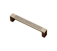 CYRENT Zinc Alloy Wardrobe Door Handle Modern Minimalist Antique Bronze Cabinet Drawer Pull Handle Red Wood Finish(B-104mm)