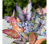 Cyriacus Pop-Up Card 3D Butterflies for Wife, Pink and Purple Butterflies Coloful Pop-up Cards Greeting Card for Mother’s Day, Birthday, Anniversary, Wedding