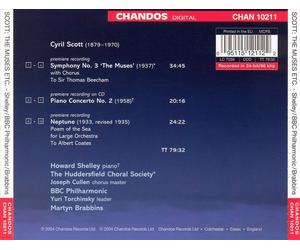 CYRIL SCOTT: SYMPHONY NO. 3 "THE MUSES"; PIANO CONCERTO NO. 2; NEPTUNE NEW CD