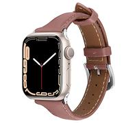 CYRILL by Spigen Kajuk Leather Armor Compatible with Apple Watch Strap for Apple Watch Series 9 (41) / 8 (41) / 7 (41) / 6 (40) / SE (2020/2022) / 5 (40) / 4(40) - Rose