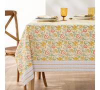Cyrille Patterned Washed Cotton Tablecloth Printed