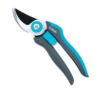 CYRUS 8" Professional Bypass Pruning Shears - Heavy Duty Garden Secateurs, Carbon Steel Non-Stick Blades, 19mm Cutting Capacity, Ergonomic TRP/PP Handle