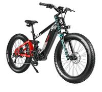 Cyrusher Ranger 26inch Electric Bike for Adults - 250W Motor | 52V 20Ah Battery (128km Range) | Air Suspension | Hydraulic Disc Brakes | 4" Fat Tires | Black