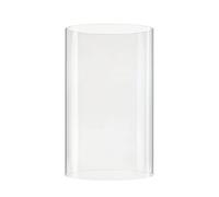 CYS EXCEL D-6" H-10 Glass Open Ended Hurricane Candleholder Bottomless Cylinder Sleeve Clear Chimney Shade Tube Cover, 1 Piece