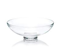 CYS EXCEL Glass Decorative Footed Bowl (H:4.5" D:12") | Fruit Display & Terrarium Bowl | Compote Vase & Kitchen Table Centerpiece