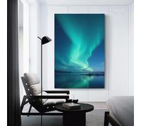 CYSEHKRBL Aurora Dancing in The Night Sky Canvas Painting Wall Decor Suitable for Bathroom Decoration Poster Home Decoration Funny Animal Decoration Frameles 08x12inch(20x30cm)