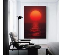 CYSEHKRBL Canvas Wall Painting Blood of The Setting Sun Canvas Printing Suitable for Living Room Office Entrance Corridor Cafe 08x12inch(20x30cm) Frameles