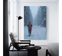 CYSEHKRBL Canvas Wall Painting Heavy Snow Canvas Printing Suitable for Living Room Office Entrance Corridor Cafe 16x24inch(40x60cm) Frameles