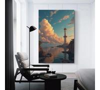 CYSEHKRBL Dreamland Canvas Painting Wall Decor Suitable for Bathroom Decoration Poster Home Decoration Funny Animal Decoration Frameles 20x30inch(50x75cm)