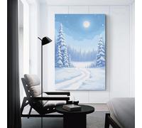 CYSEHKRBL Heavy Snow Canvas Painting Wall Decor Suitable for Bathroom Decoration Poster Home Decoration Funny Animal Decoration Frameles 16x24inch(40x60cm)