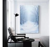 CYSEHKRBL Prints Wall Prints Heavy Snow Art Painting Home Decor 16x24inch(40x60cm) Unframed
