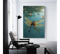 CYSEHKRBL Wall Decoration Painting Frameless Dragonfly Canvas Oil Painting Decoration Painting Living Room Bedroom 20x30inch(50x75cm) Home Decoration
