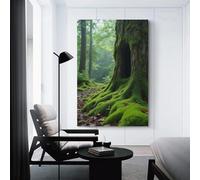CYSEHKRBL Wall Decoration Painting Frameless Moss Well Silence Canvas Oil Painting Decoration Painting Living Room Bedroom 08x12inch(20x30cm) Home Decoration