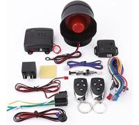 CYSFETENA 12V 1-Way Car Alarm System Anti Theft, Universal Car Immobiliser Kit with 2 Remote Controls Siren, Security Protection Keyless Entry Systems for Most Vehicles