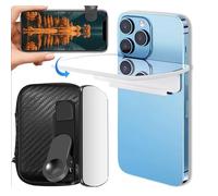 CYSFETENA Smartphone Camera Mirror Reflection Clip Kit, Horizontal Vertical Clip on Selfie Mirror, High Reflectivity Mobile Phone Reflection Clip for Android iOS