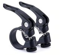 CYSKY 2Pcs Bike Seat Post Clamp 28.6mm 31.8mm 34.9mm Aluminium Alloy Bicycle Quick Release SeatPost Clamp (31.8mm 2pcs)