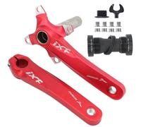 CYSKY Bike Crank Arm Set 170 175 mm 104 BCD with Bottom Bracket Kit and Chainring Bolts for MTB BMX Mountain Road Bicyle, Compatible with Shimano, FSA, Gaint (Black/Red)