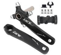 CYSKY Bike Crank Arm Set 170 175 mm 104 BCD with Bottom Bracket Kit and Chainring Bolts for MTB BMX Mountain Road Bicyle, Compatible with Shimano, FSA, Gaint (Black/Red)