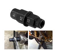 CYSKY Motorcycles Hex Axle Tool Hex Front Wheel Hub Axle Spindle Socket Adapter Tool 17mm, 19mm, 22mm, 24mm for Motorcycle Front Rear Wheel