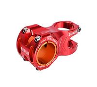 CYSKY MTB Stem 35mm Handlebar Clamp with Spacer for 31.8 mm Bar Clamp, Length 35mm 50mm Short Bike Stem Handlebar Stem Riser for All Mountain, MTB, Downhill (Red, Length 50mm)
