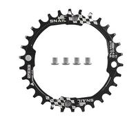 CYSKY Narrow Wide Chainring 104BCD 30T Bike Single Chainring for 9 10 11 Speed, Perfect for Most Bicycle Road Bike Mountain Bike BMX MTB (Black)