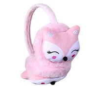 Cysocool Kids Furry Winter Earmuffs Cute Fox Plush Faux Fur Earmuffs Girls Boys Soft Warm Fleece Cushioned Ear Warmers Earflaps Ears Protector Children Warm Ear Covers Winter Xmas Gift