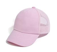 Cysocool Unicolor Kids Mesh Baseball Cap 2-5 Years Girls Boys Golf Visor Tennis Cool Hat Trucker Hat Anti UV Child Summer Sun Protection Hat Peaked Snapback Cap Sports Running Cap Beach Sun Hat Pink