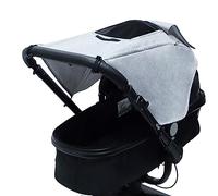 Cysocool Universal Baby Pram Sun Shade Carrycot Buggy Sun Shade Canopy Anti-UV Pram Parasol Sun Cover Pushchair Awning Blackout Blind Helps Baby Nap | Safety Top Window