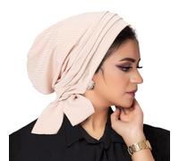 Cysocool Women Pleated Chemo Cap Soft Slouchy Headscarf Headwrap Hair Loss Turbans Head Scarf Bandana Skull cap Sun Protection Beanie Bonnet