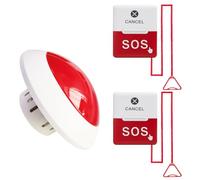 CYSSJF Disabled Person Toilet Alarm (2 SOS Pull Bells+1 Receiver) | Audible-Visual, Emergency Pull Cord | Bathroom,Accessible Toilet Emerg Call | Emergency Assistance for Hospital,Hotel,Library,Mall