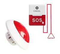 CYSSJF Disabled Toilet Alarm Kit (1 SOS Pull Bell+1 Receiver) | Audible-Visual Alert,2m Red Emergency Pull Cord | Accessible Toilet Emergency Call | For Care Home,Hospital,Hotel,School,Shopping Centre