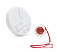 CYSSJF Personal Alarms for Elderly Round Neck | Paitent Alert, Disabled Alarm,Bedside Bell |Emergency Assistance, SOS, Fall Alarm | Waterproof 164-656FT|1 Receiver&1 Emergency Call Button