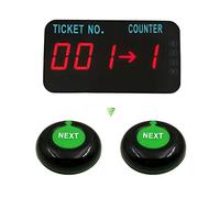 CYSSJF Queue Calling System, LED Customer Number Display, Pager System Number Calling, Queue Management System, Restaurant Call System, Press Button Number Show Next (1 Panel+2 Buttons+1 Remote)