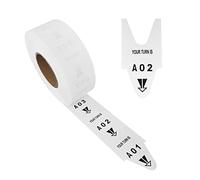 CYSSJF Queue Number Tickets (1 Roll) | Alpha-Numeric(A00-E99),2000 Tickets/Roll | Take-A-Number Tickets, Turn-O-Matic Queue Tickets Roll for Ticket Dispenser | Deli,Clinic,Waiting Area|11.3x11.3x4cm